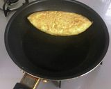 筋肉飯「オートミールとネギのオムレツ」作り方4写真