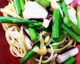 ラー油でイカとアスパラのペペロンチーノ風作り方7写真