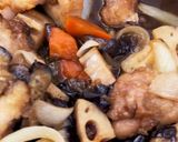 コク旨♡鶏のせせりと根菜の黒酢炒め作り方7写真