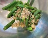 管理栄養士のさやいんげんのごま和え作り方4写真