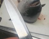 ワラサの兜焼き用の割り方！作り方2写真