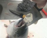 ワラサの兜焼き用の割り方！作り方3写真