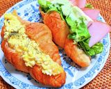 ハムとクリームチーズのバジルサンド作り方7写真