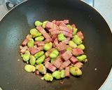 ベーコンとそら豆のカルボナーラ作り方5写真