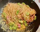 ベーコンとそら豆のカルボナーラ作り方7写真