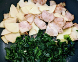 たけのこ　ワカメ　叉焼のオイスター炒め作り方2写真