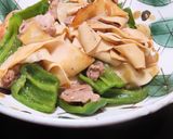 干し豆腐の豚肉とピーマンのピリ辛塩炒め作り方15写真