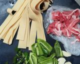干し豆腐の豚肉とピーマンのピリ辛塩炒め作り方2写真