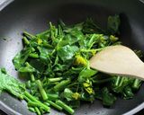 ササッと一品!菜の花チャーハン作り方2写真