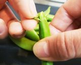 スナップえんどうのスジの処理方法作り方3写真