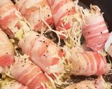 キャベツの豚バラ肉巻ききのこ添え作り方2写真
