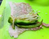 ＊もやしとピーマンの豚肉巻き＊作り方1写真