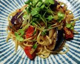 ヨウサマの減塩先斗入ル風金平＆茄子パスタ作り方7写真
