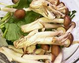 ほうれん草としめじのチリソース和え作り方1写真