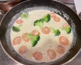 エビとブロッコリーのクリームパスタ作り方5写真