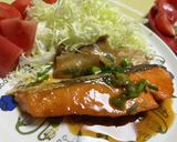 かんたん鮭のバター醤油焼き(ᵔᴥᵔ)作り方5写真