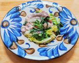 豚こま肉と春菊のピリカラ醤油炒め作り方6写真
