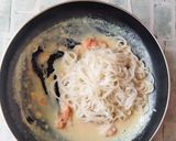 1人飯☆みりん粕たらこ豆乳クリームうどん作り方5写真