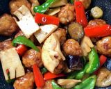 筍と鶏肉団子の甘酢炒め+ごま油風味作り方9写真