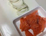 鮭のクリームパスタ作り方1写真