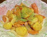 新ジャガ・新タマとソーセージのバター醤油作り方5写真