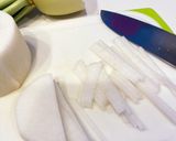 大根千切りでタレが絡みやすい豚バラ大根作り方1写真