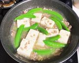 スナップエンドウ入りひき肉豆腐餡作り方7写真