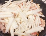 大根千切りでタレが絡みやすい豚バラ大根作り方4写真