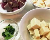 タケノコ・カツオ・高野豆腐の胡麻味噌☆作り方1写真
