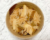 タケノコと茎わかめの炊き込みご飯作り方11写真