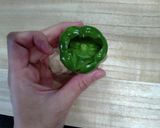 ピーマンの丸々詰め　冷凍ハンバーグ種応用作り方3写真