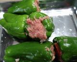 ピーマンの丸々詰め　冷凍ハンバーグ種応用作り方5写真