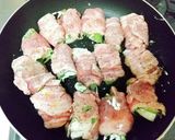 新玉ねぎ大葉の豚肉巻きペッパーチーズ焼き作り方5写真