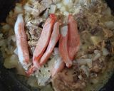 サバ缶と新玉ねぎのパスタ(カニかま入り)作り方5写真