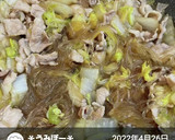 白菜と豚バラ・春雨のとろとろ煮♪白菜消費作り方12写真