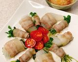 豚バラ巻き♪大葉と新玉ねぎ＆豆苗作り方6写真