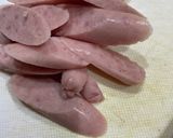 給料日前のソーセージ炒め作り方1写真