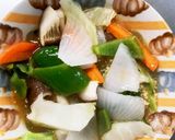 レンジ肉無し和風ジャージャー麺味野菜炒め作り方14写真