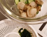 ベビーホタテからし酢味噌作り方1写真