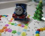 2歳のお誕生日ケーキ　★トーマス編★作り方4写真