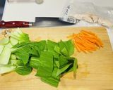 簡単！青梗菜とささ身の柚子こしょう炒め作り方1写真