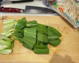 簡単！青梗菜とサバ缶の味噌煮風！作り方1写真