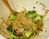 簡単！青梗菜とサバ缶の味噌煮風！作り方3写真