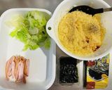 超簡単！韓国海苔ぱらぱらレタスチャーハン作り方1写真