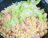 超簡単！韓国海苔ぱらぱらレタスチャーハン作り方4写真