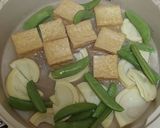 タケノコとスナックえんどうと揚げ豆腐煮物作り方3写真