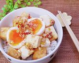 簡単~漬け込み無し♡厚揚げ&卵の麻薬丼♡作り方4写真
