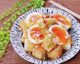 簡単~漬け込み無し♡厚揚げ&卵の麻薬丼♡作り方5写真