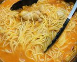 トマトジュースで作るトマトクリームパスタ作り方8写真