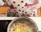 白菜ときのこの♡満菜落とし卵お味噌汁作り方4写真